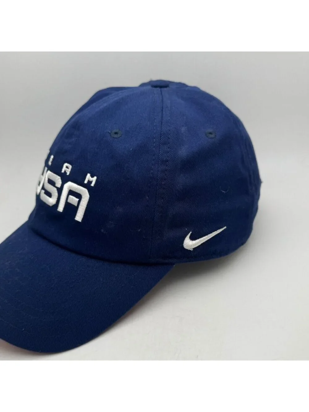 Nike Team USA Olympics Baseball Cap Hat Adjustable Navy Blue White Re